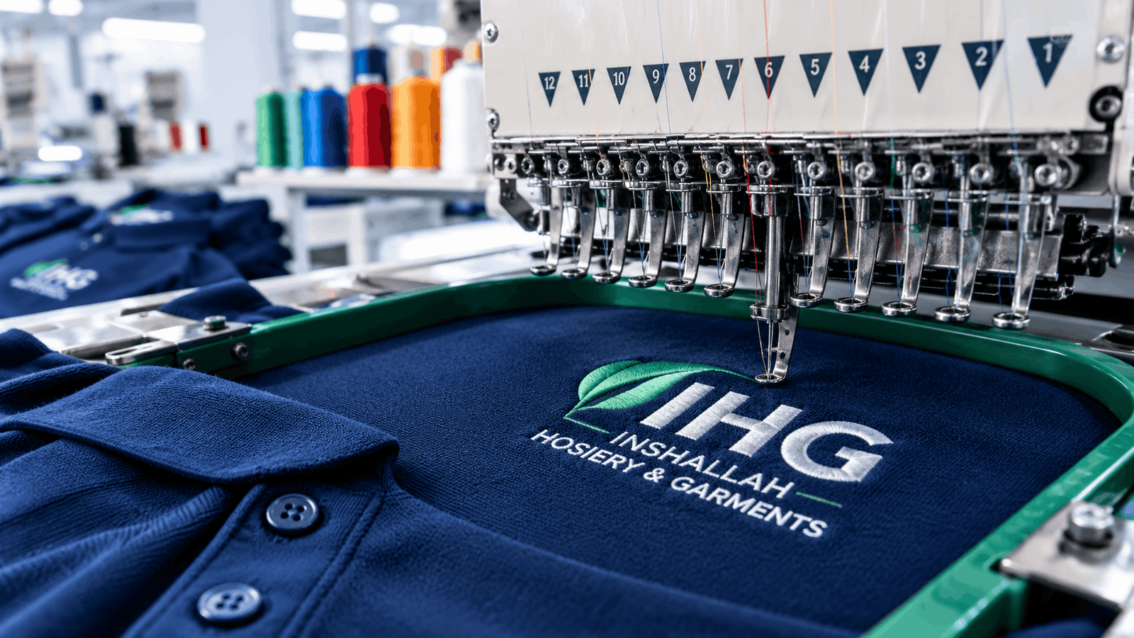 Close-up of embroidery on a garment