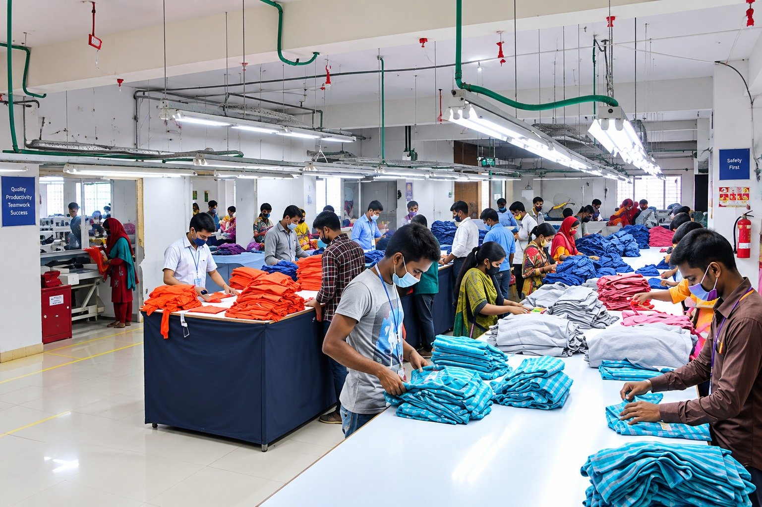 Garment finishing and quality checking process